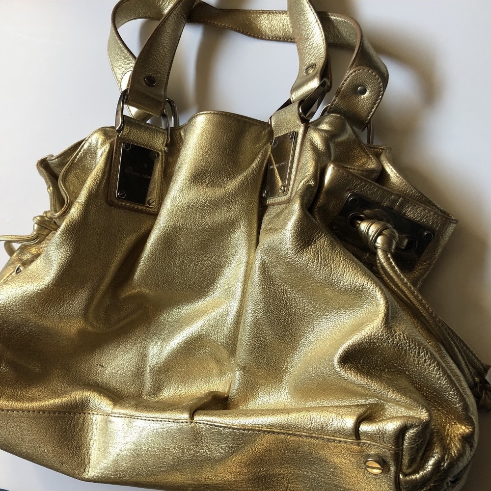 Micheal Kors Gold Runway bag
